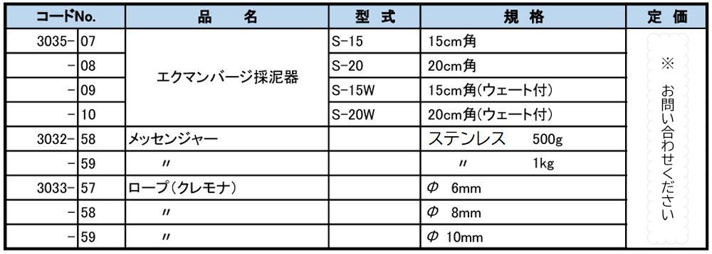 エクマンバージ採泥器